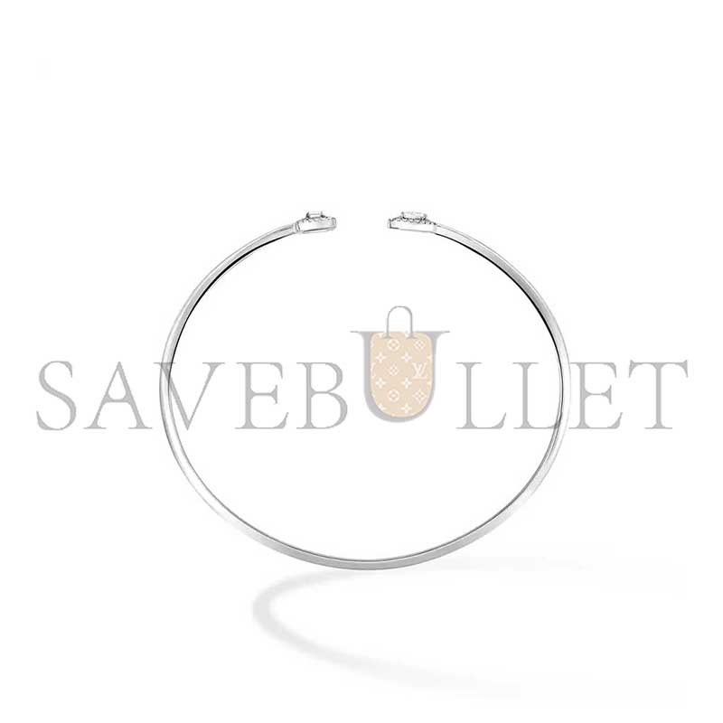 MESSIKA JONC FLEX TOI & MOI MY TWIN 0,15CT X2 JBRACELET DIAMANT OR BLANC 07222-WG